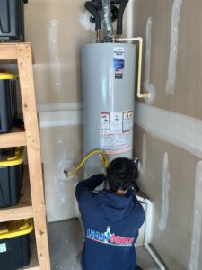 New gas water heater installed in Fort Worth